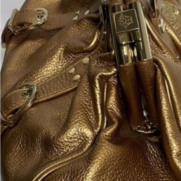 Versace gorgeous Medusa gold leather see pictures please. Price Form - Picture 10 of 14